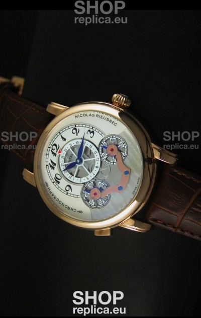 Mont Blanc Nicolas Riessec Rose Gold Case in White Dial