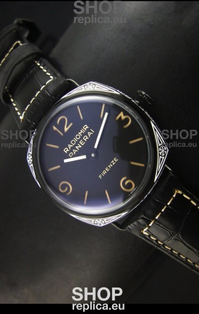 Panerai Radiomir PAM604 3 Days DLC Coated Swiss Watch with Unitas Movement