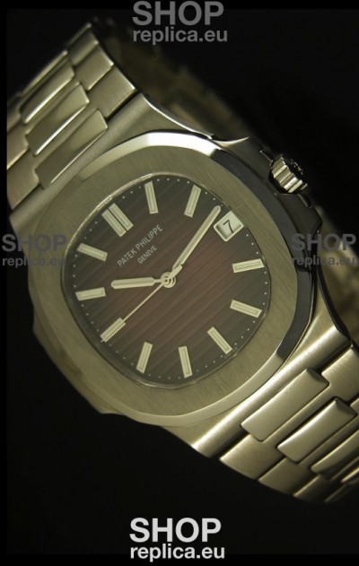 Patek Philippe Nautilus 5711 Jumbo Swiss Watch Burgundy - 1:1 Ultimate Mirror Replica