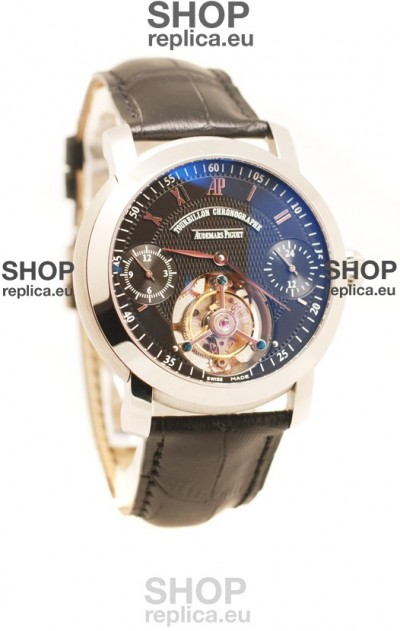 Audemars Piguet Jules Audemars Tourbillon Chronograph Swiss Watch in Black