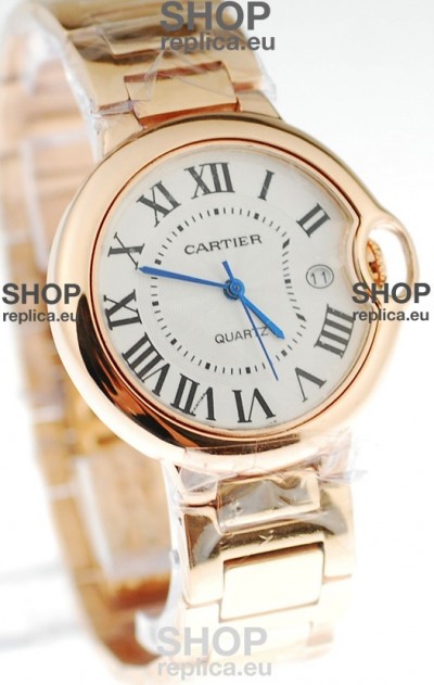 Ballon Bleu De Cartier Japanese Replica Pink Gold Watch