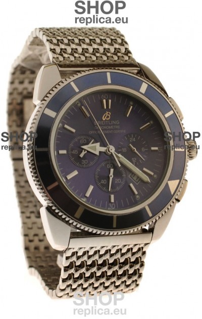 Breitling Chronometre Japanese Replica Watch in Blue Dial