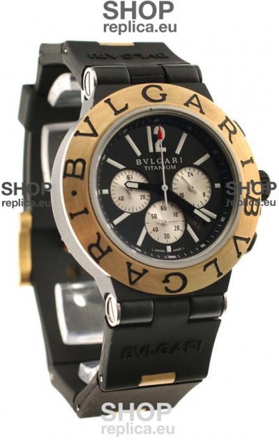 Bvlgari Scuba Swiss Body Japanese Watch in Black Dial
