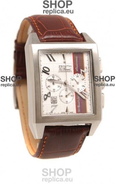 Zenith El Primero 40th Anniversary Chronograph Japanese Watch in White Dial
