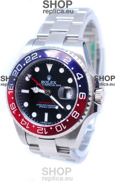Rolex GMT Masters II 2011 Edition Replica Blue and Red Ceramic Bezel Watch