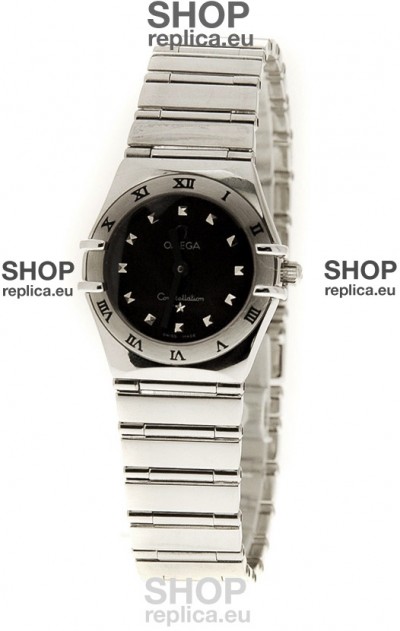 Omega Constellation Ladies Swiss Watch in Black Dial