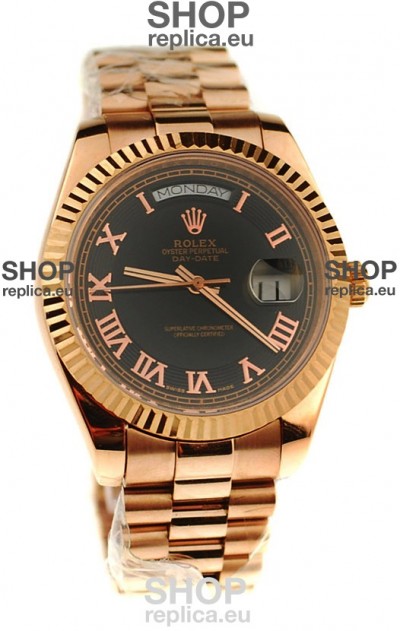Rolex Day Date Pink Gold Japanese Replica Watch