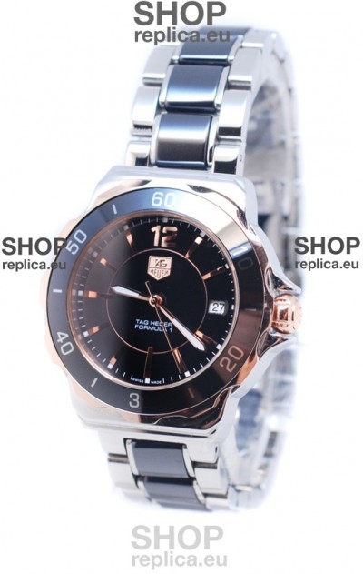 Tag Heuer Formula 1 Quartz Rose Gold Black Ceramic Watch