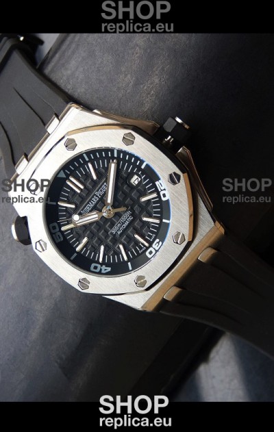 Audemars Piguet Scuba Japanese Replica Watch Black Dial