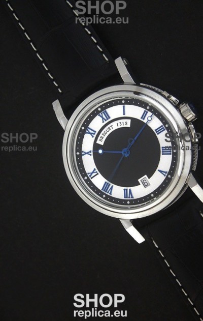 Breguet De La Marine Swiss Replica Watch in Black & White Dial