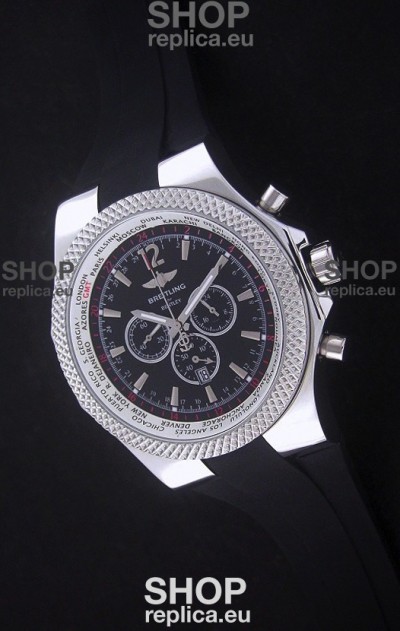 Breitling Bentley Chronograph Japanese Replica Watch in Black Dial