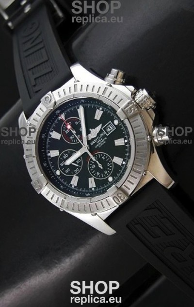 Breitling Super Avenger Swiss Watch in Black Dial - Ultimate Mirror Replica 