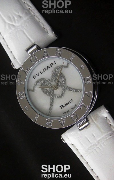 Bvlgari B.zerol Japanese Replica Quartz Watch in White Dial