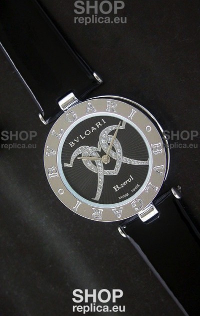 Bvlgari B.zerol Japanese Replica Quartz Watch in Black Dial