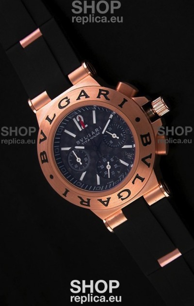 Bvlgari CH35 S Aluminium Japanese Replica Watch in Black