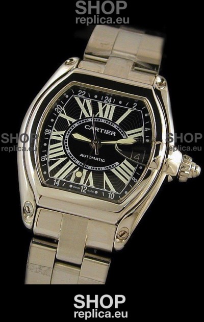 Cartier Roadster Swiss Replica Automatic Watch in Black Dial