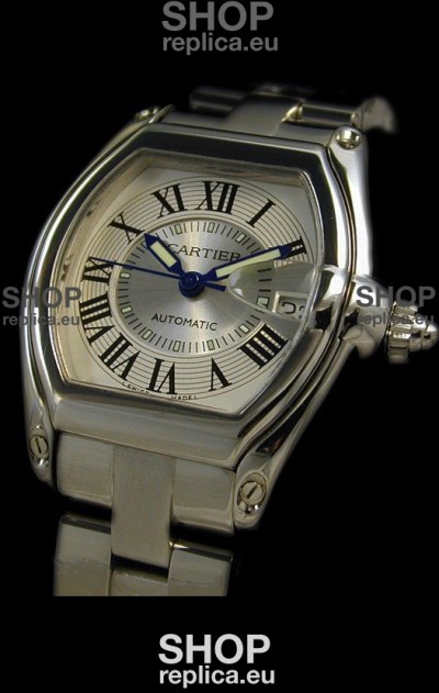 Cartier Roadster Swiss Replica Watch in White Dial