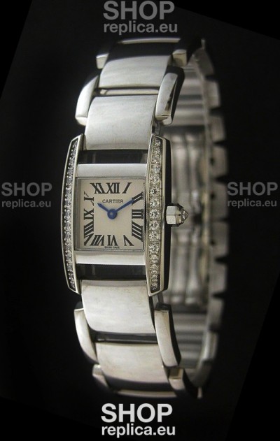 Cartier Tankissime Ladies Replica Watch in White Dial