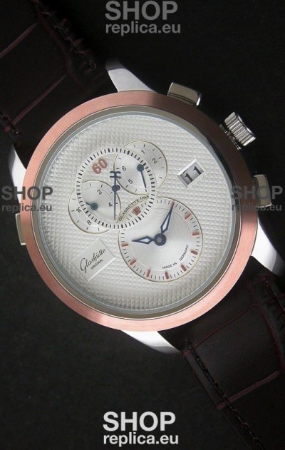 Glashuette ST. Steel Japanese Replica Watch in White Dial