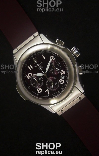 Hublot MDM Geneve Japanese Watch in Dark Red Dial