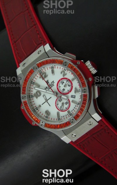 Hublot Big Bang Japanese Repica Watch in Red Strap