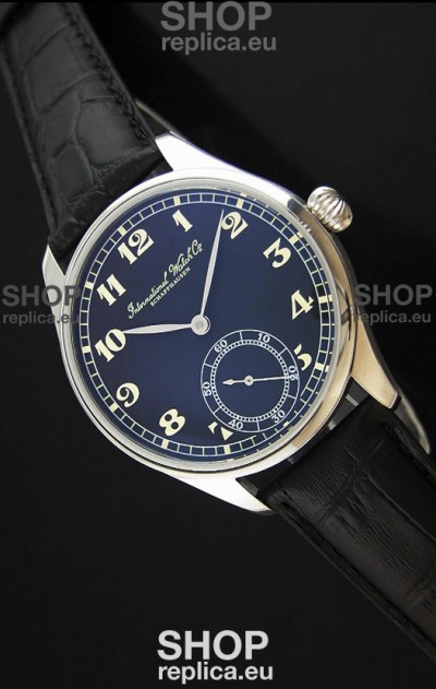 IWC Portuguese FA Jones Japanese Replica Watch in Black Dial
