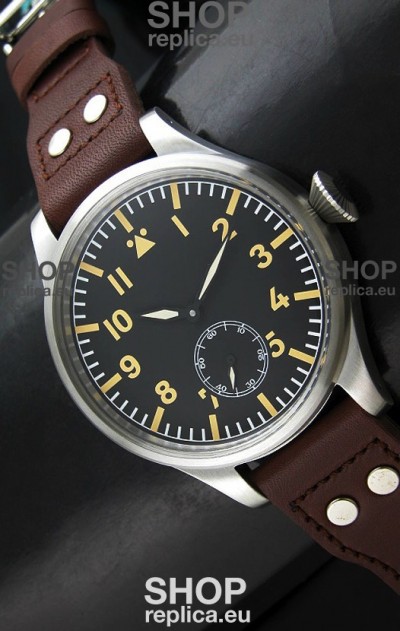 IWC Vintage Big Pilot Swiss Replica Watch in Black Dial