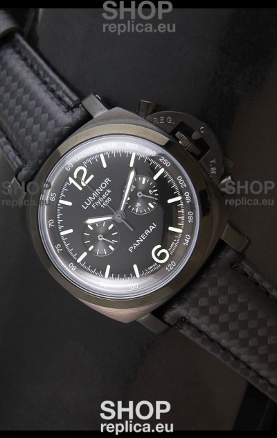 Panerai Luminor FlyBack 1950 Watch in Black PVD