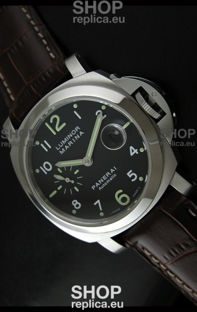 Panerai Luminor Marina PAM164 Swiss Automatic Replica Watch in Brown Strap - 1:1 Mirror Replica
