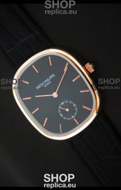 Patek Philippe Mens Golden Elipse Japanese Watch in Rose Gold