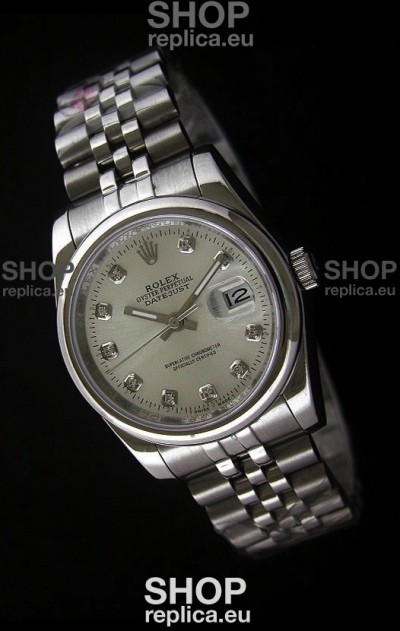 Rolex Datejust Mens Japanese Replica Watch in White Dial