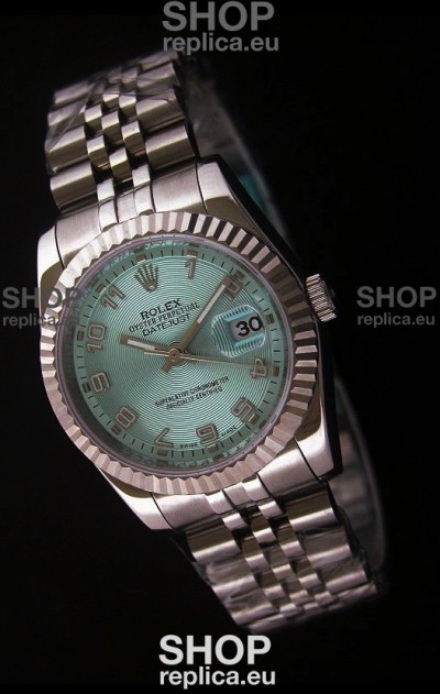 Rolex Datejust Mens Japanese Replica Watch in Light Blue Dial
