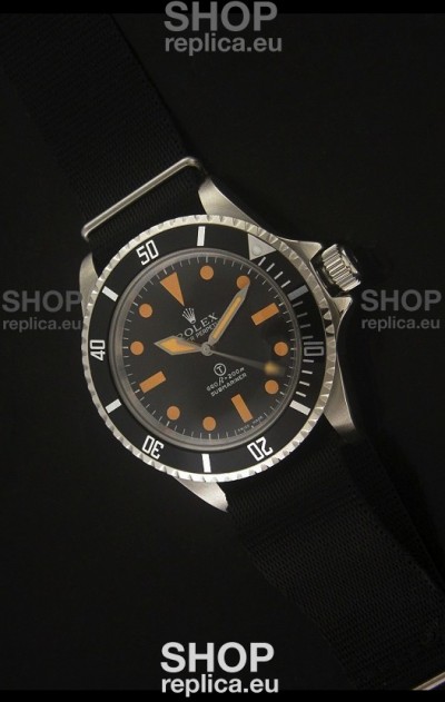 Rolex Vintage Submariner Japanese Replica Watch in Orange Markers