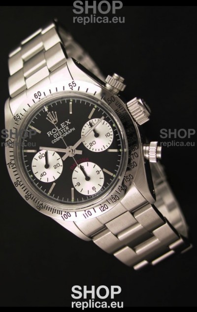 Rolex Daytona Cosmograph Swiss Vintage Watch in Black Dial
