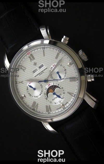 Vacheron Constantin Perpetual Calendar Japanese Watch in Silver