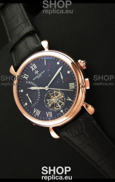 Vacheron Constantin Reserve Tourbillon Japanese Replica Watch in Rose Gold