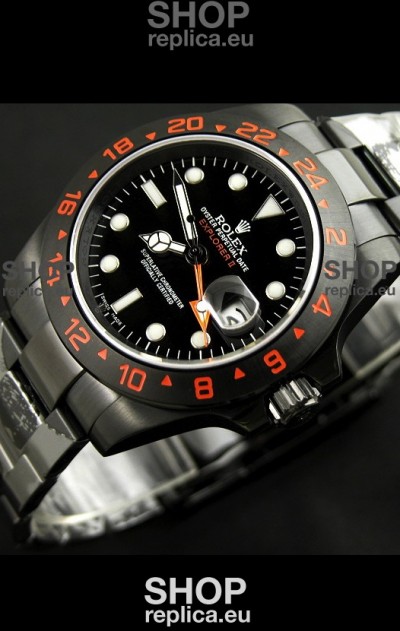 Rolex Explorer II Japanese Replica Automatic Black PVD Watch 
