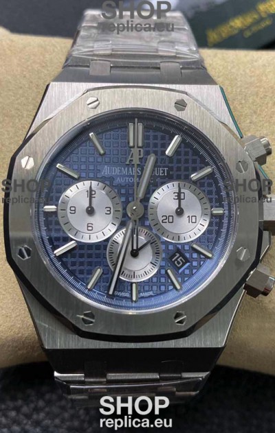 Audemars Piguet Royal Oak Chronograph Blue Dial Steel Strap Swiss Replica Watch