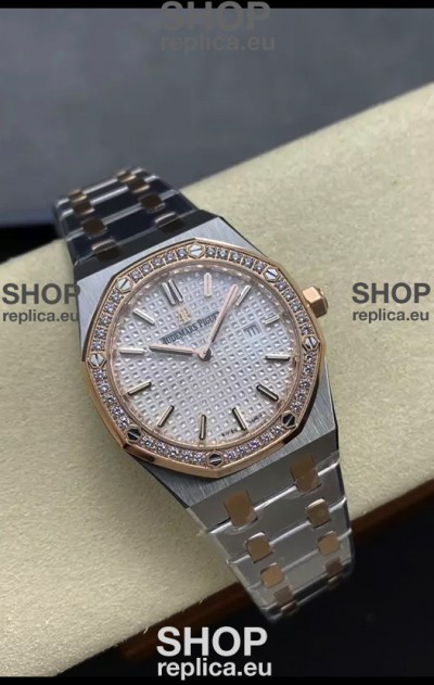 Audemars Piguet Royal Oak 33MM Two Tone Casing White Dial 1:1 Mirror Replica Watch