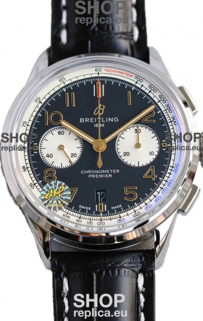 Breitling Premier B01 Chronograph 42 Edition Steel Casing Blue Dial - 1:1 Mirror Replica Watch