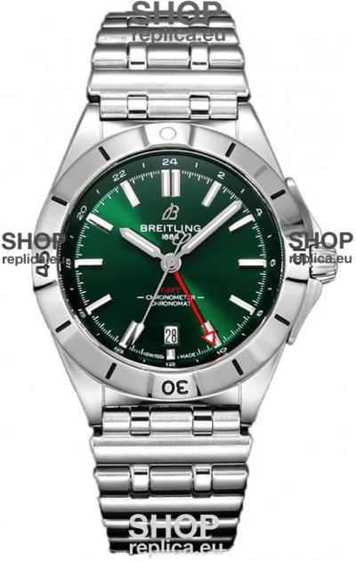Breitling Chronomat Automatic GMT 40 Green Dial 1:1 Mirror Swiss Replica Watch 