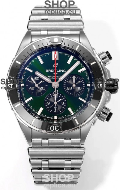Breitling Chronomat B01 42 Edition Swiss 904L Steel Casing Green Dial 1:1 Mirror Replica Watch