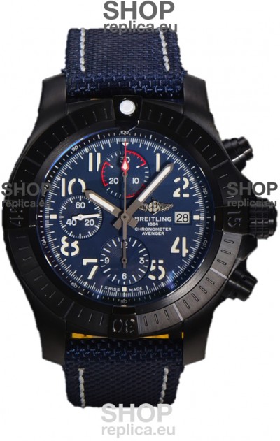 Breitling Avenger Chronograph 45 Blue Dial 1:1 Mirror Swiss Replica Watch 