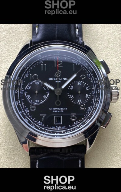 Breitling Premier B01 Chronograph 42 Edition Steel Casing Black Dial - 1:1 Mirror Replica Watch