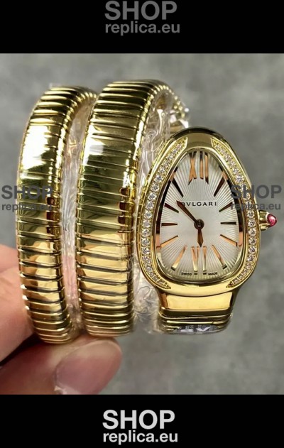 Bvlgari Serpenti Tubogas Double Spiral Rose Gold Super Clone Replica Watch