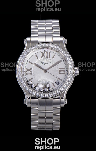 Chopard Happy Sport 1:1 Mirror Swiss Automatic Replica Watch 36MM in 904L Steel Casing White Dial