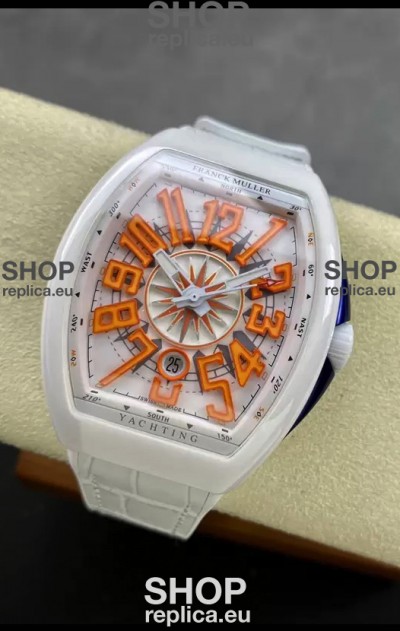 Franck Muller Vanguard Yachting White Ceramic 1:1 Mirror Swiss Replica Watch