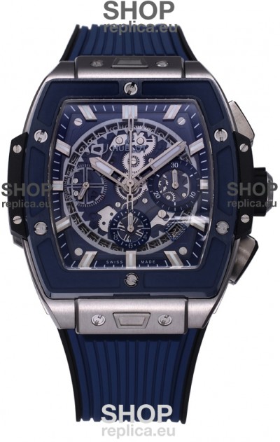 Hublot Spirit of Bang Titanium Casing Ceramic Bezel Blue Dial - 42MM Swiss Replica