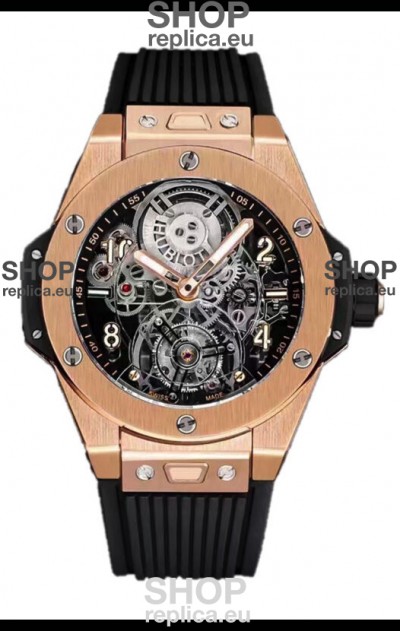 Hublot Big Bang Tourbillon Rose Gold Casing Watch in 45MM 1:1 Mirror Replica