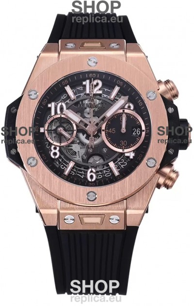 Hublot Big Bang Unico Rose Gold Casing 1:1 Mirror Edition Swiss Replica Watch